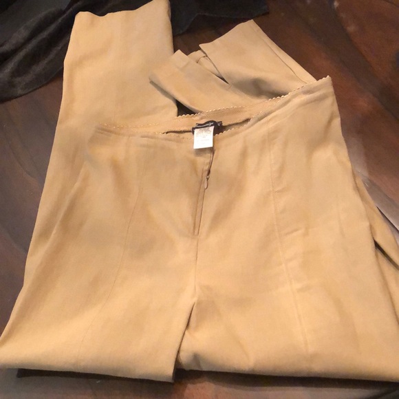 Mesmerize high waist zip front stretch spit hem vertical stitch detail pants - Picture 4 of 8